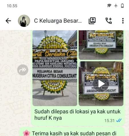 Pengiriman Papan Bunga Duka Pondok Cabe Ilir